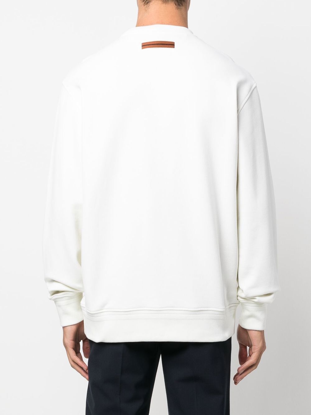 Zegna chest logo-print detail sweatshirt