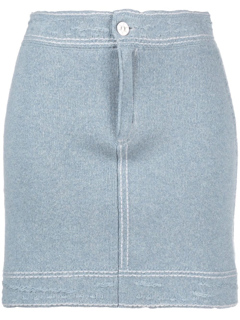 Barrie  contrast-stitch mini skirt