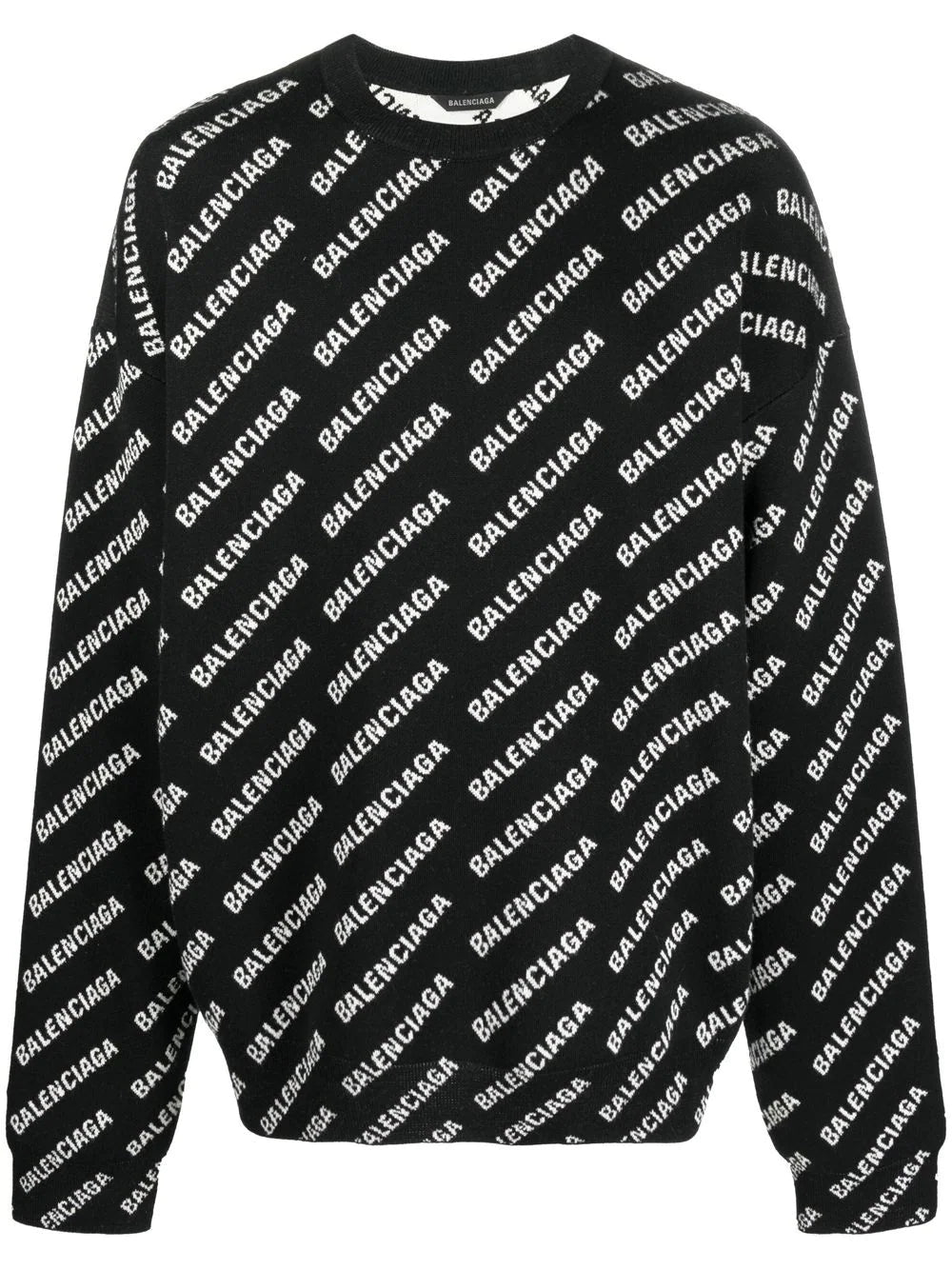 Balenciaga  all-over intarsia-knit logo jumper
