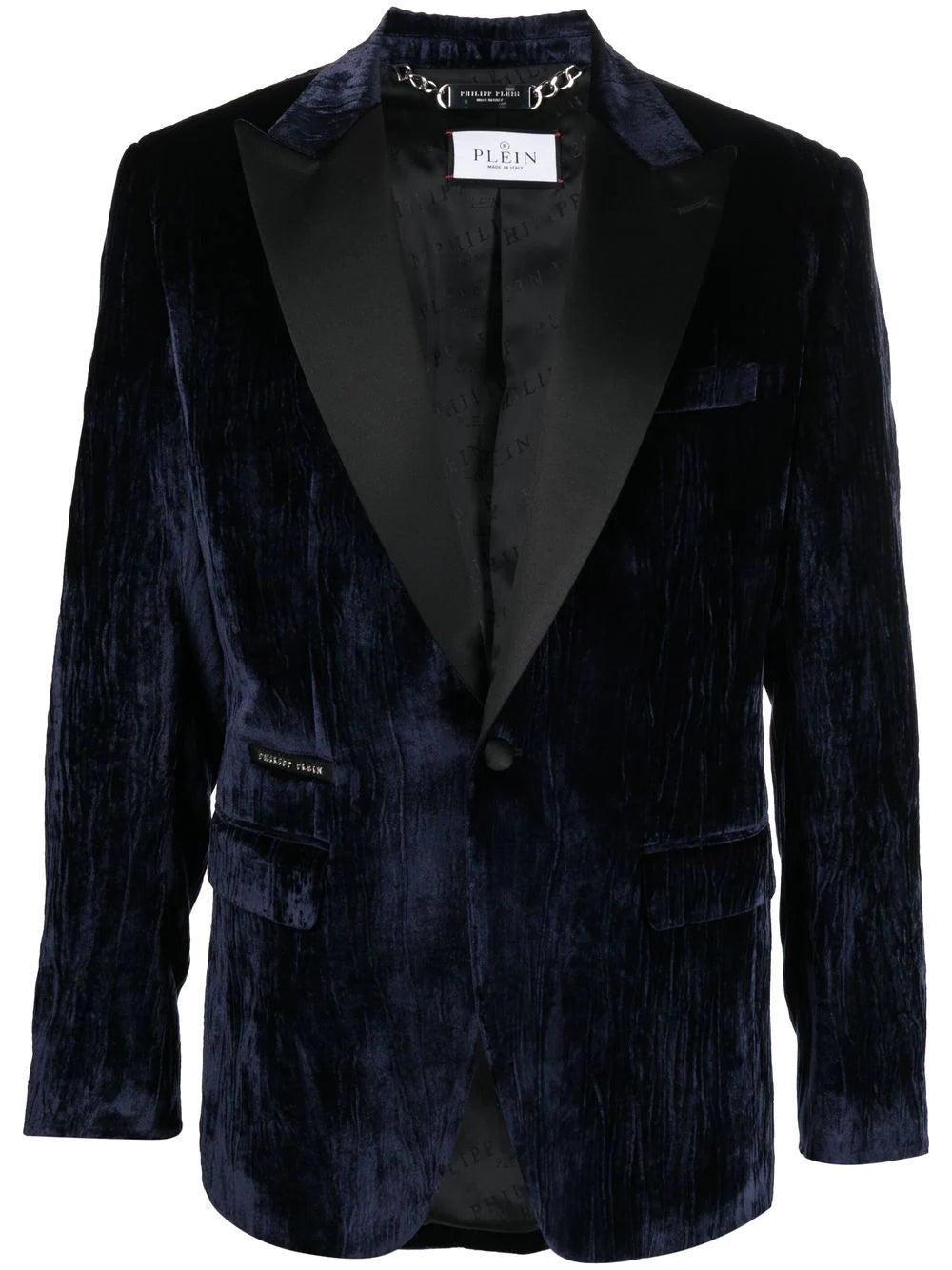Philipp Plein  single-breasted velvet blazer