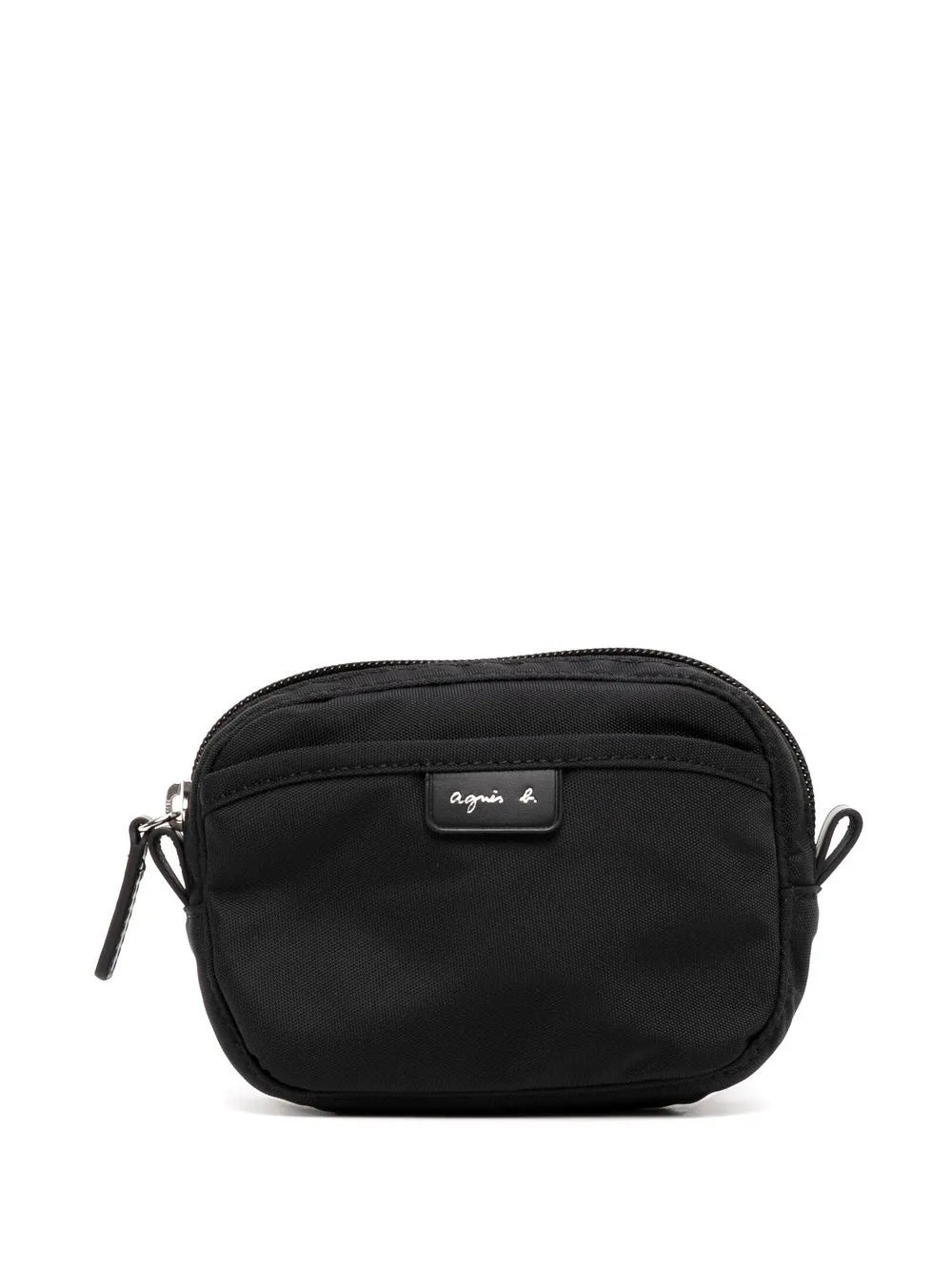 agnès b. curved logo-patch wallet