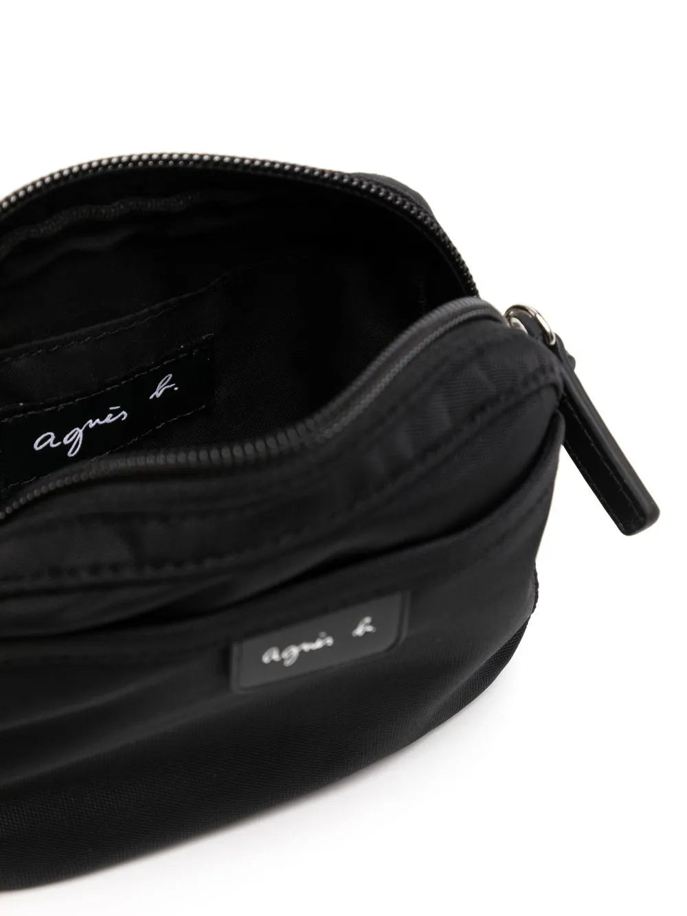 agnès b. curved logo-patch wallet