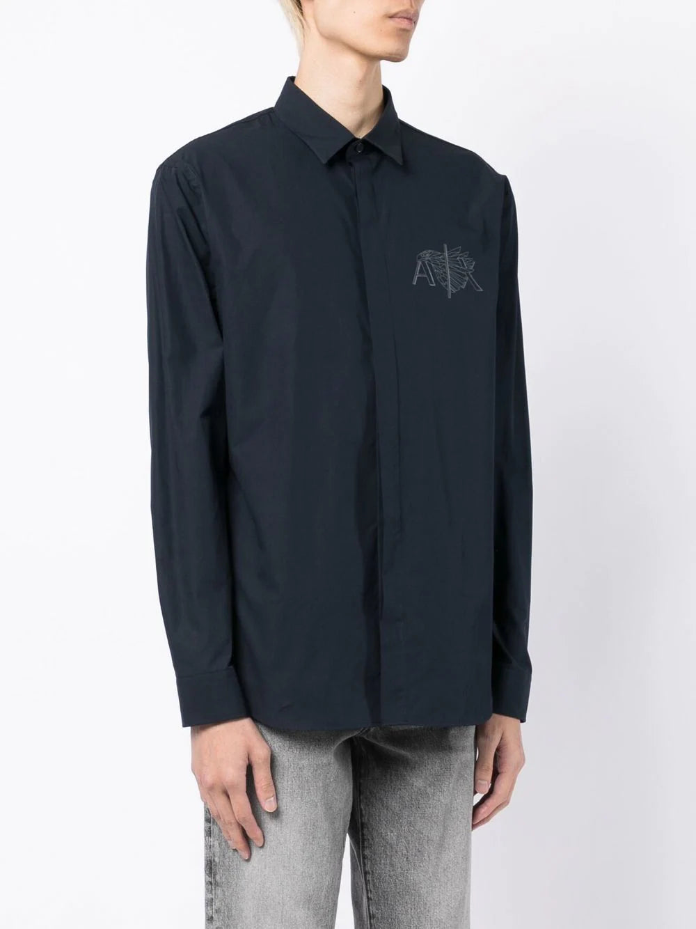 Armani Exchange logo-print cotton shirt