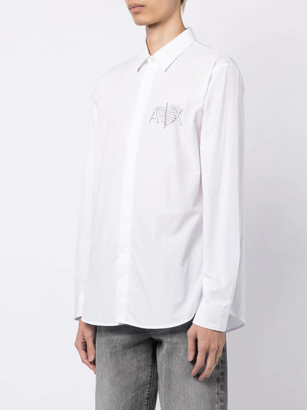 Armani Exchange logo-print cotton shirt
