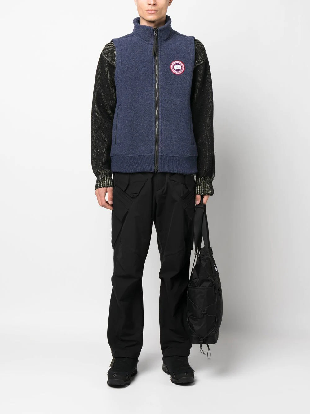 Canada Goose logo patch knitted gilet