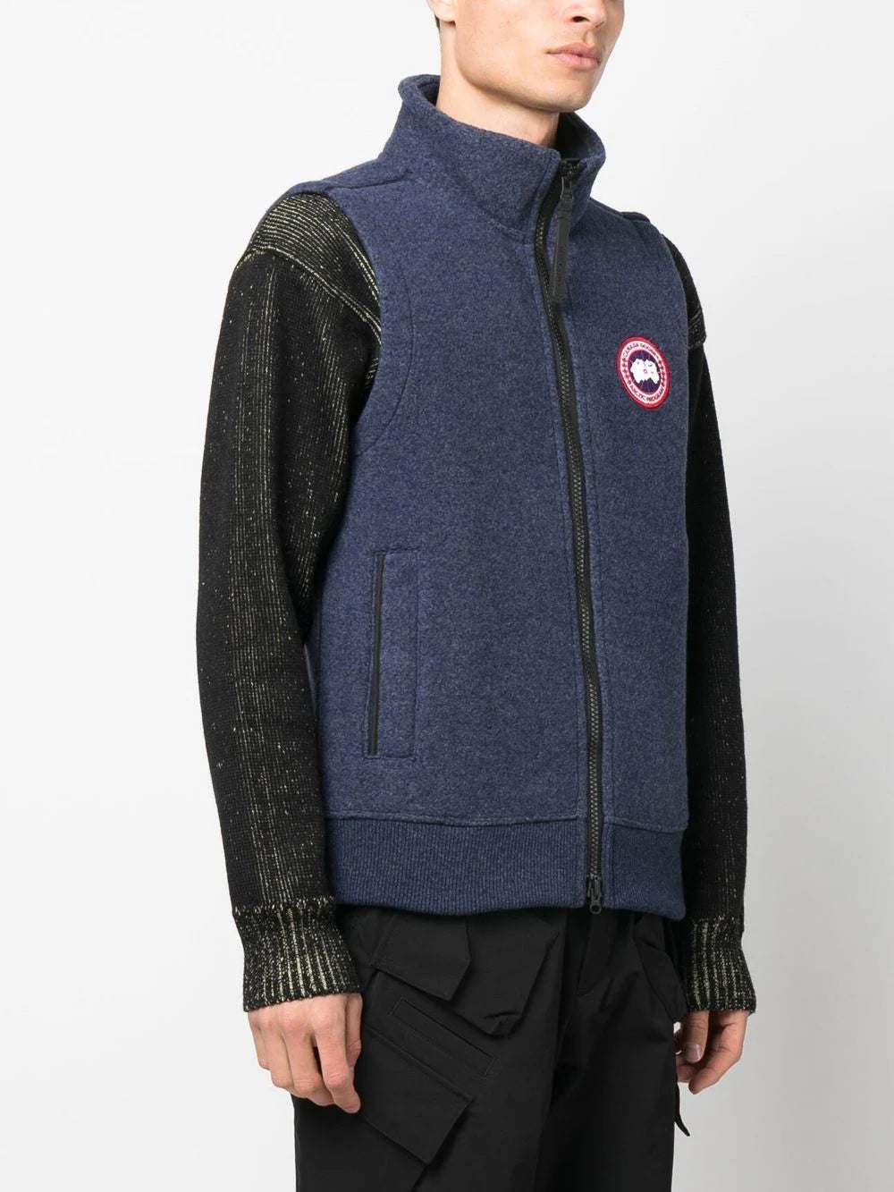 Canada Goose logo patch knitted gilet