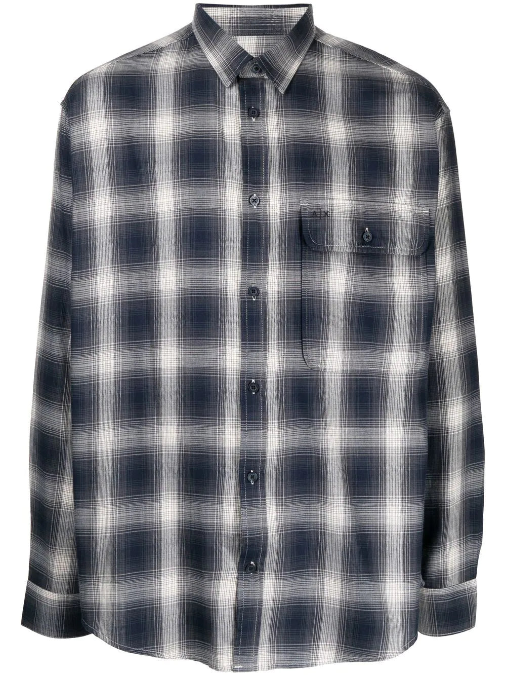Armani Exchange check button-down shirt