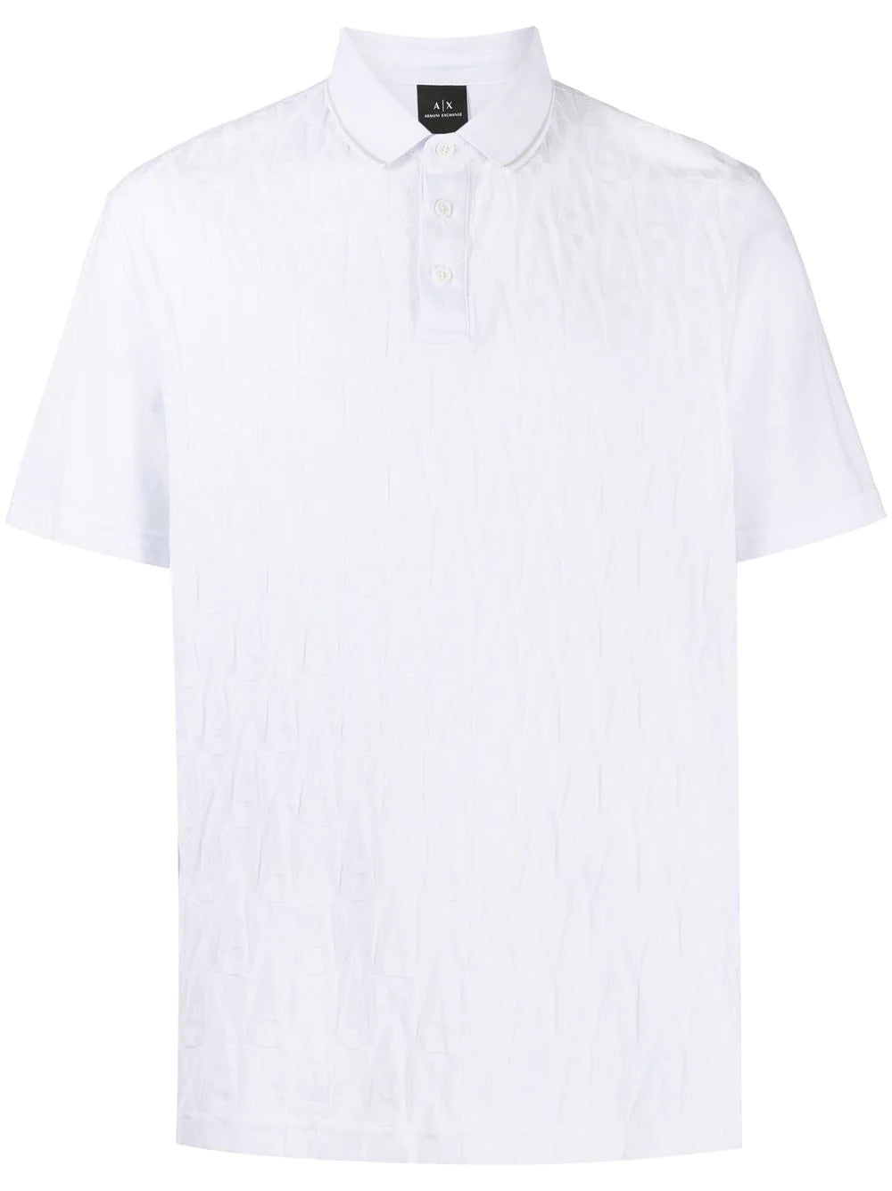Armani Exchange logo-embossed cotton polo shirt
