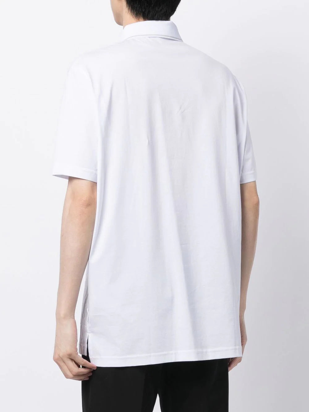 Armani Exchange logo-embossed cotton polo shirt