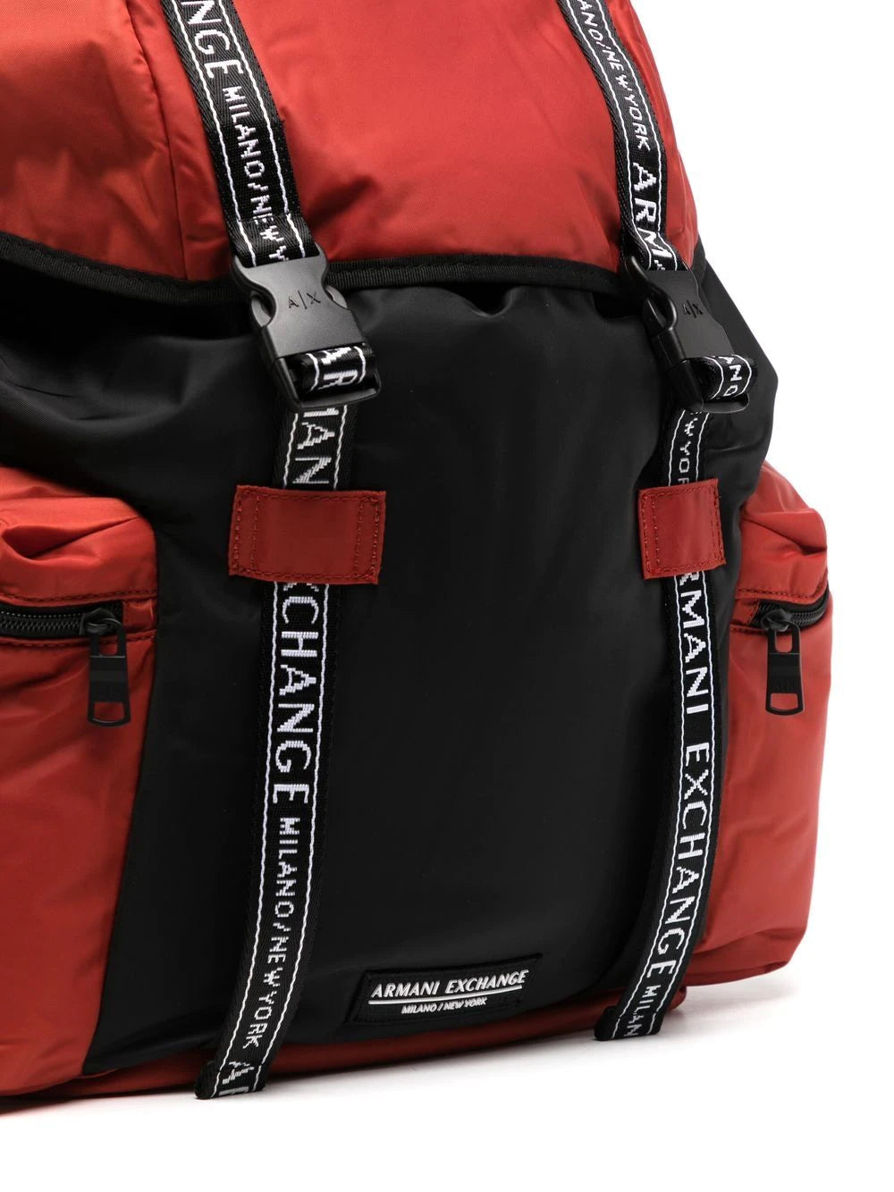 Armani Exchange logo-trim multi-pocket backpack