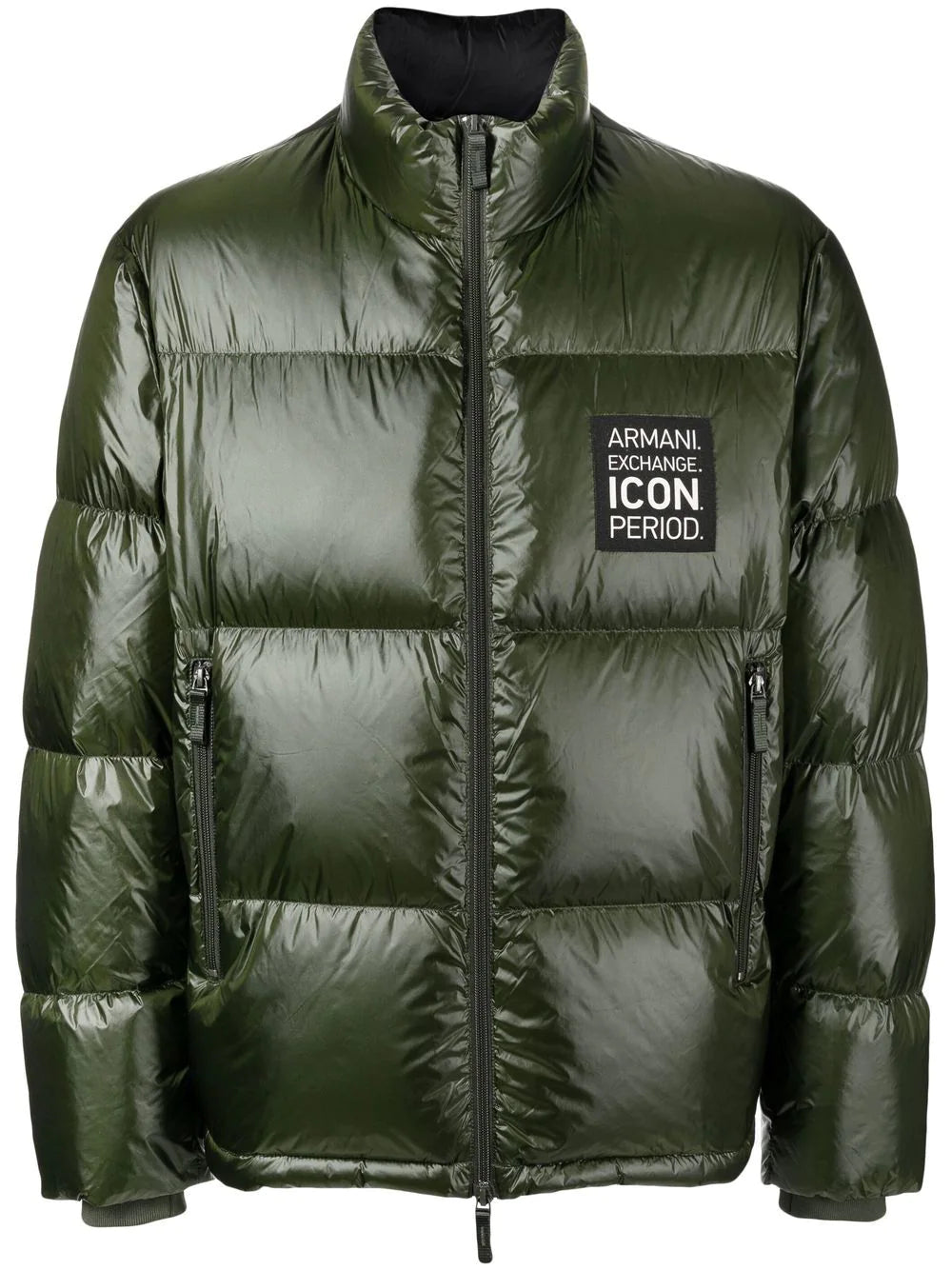 Armani Exchange  logo-patch zip-up jacket