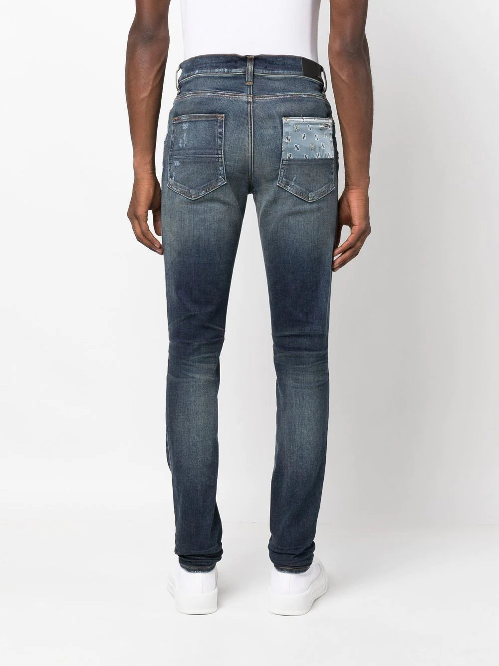 Amiri patchwork distressed slim jeans