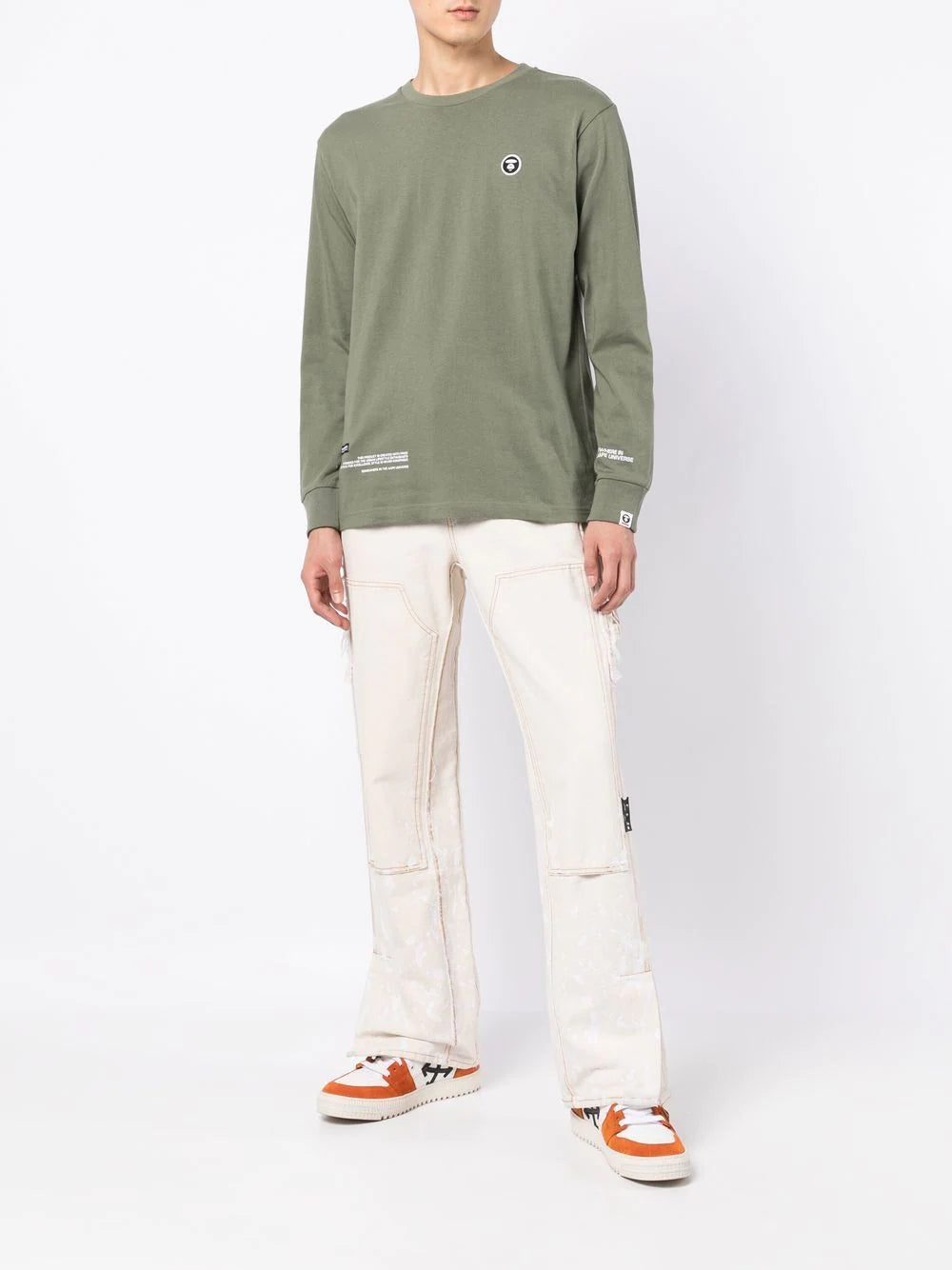AAPE BY *A BATHING APE®  logo-print long-sleeve shirt