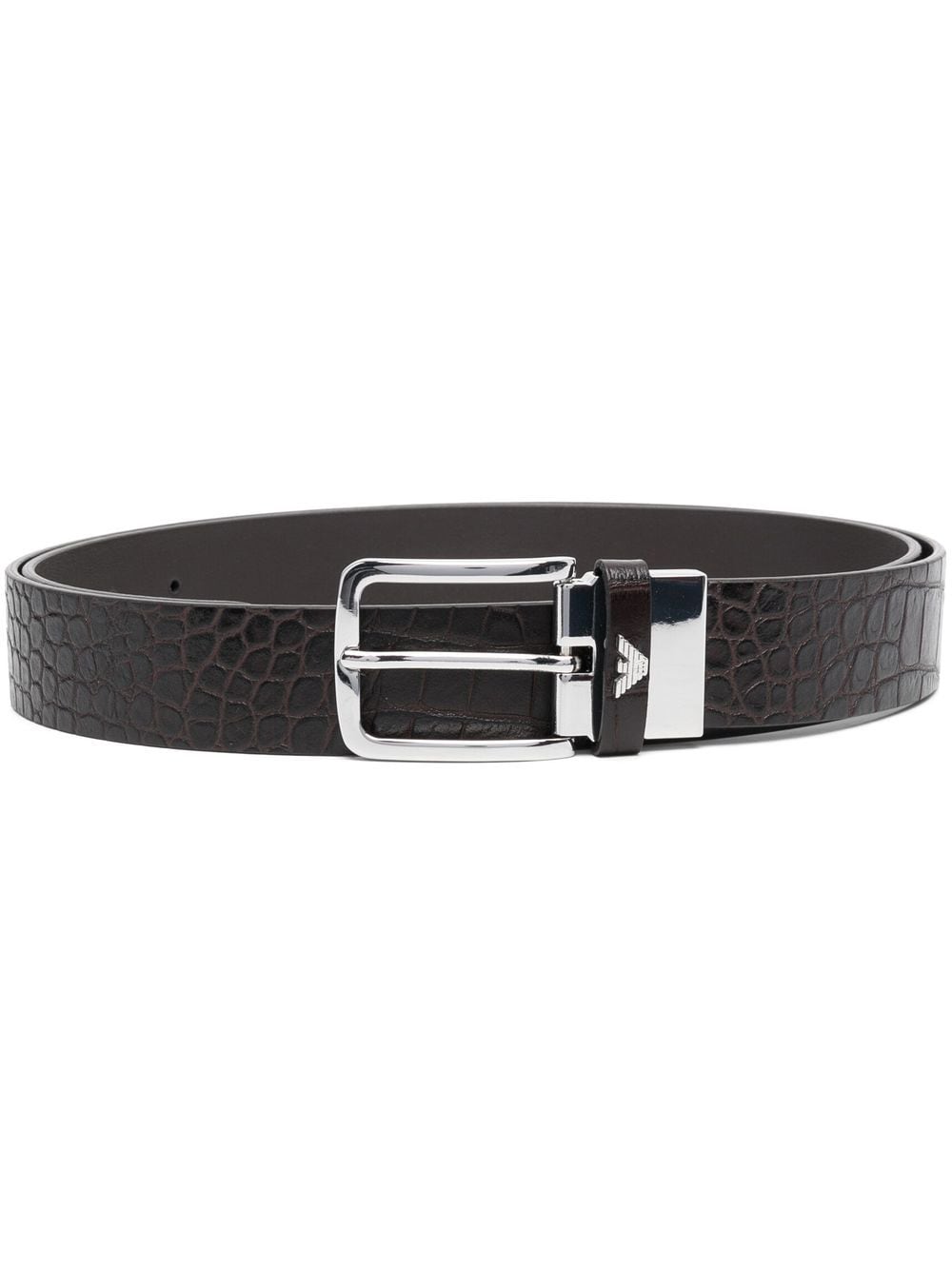 Emporio Armani crocodile-effect leather belt