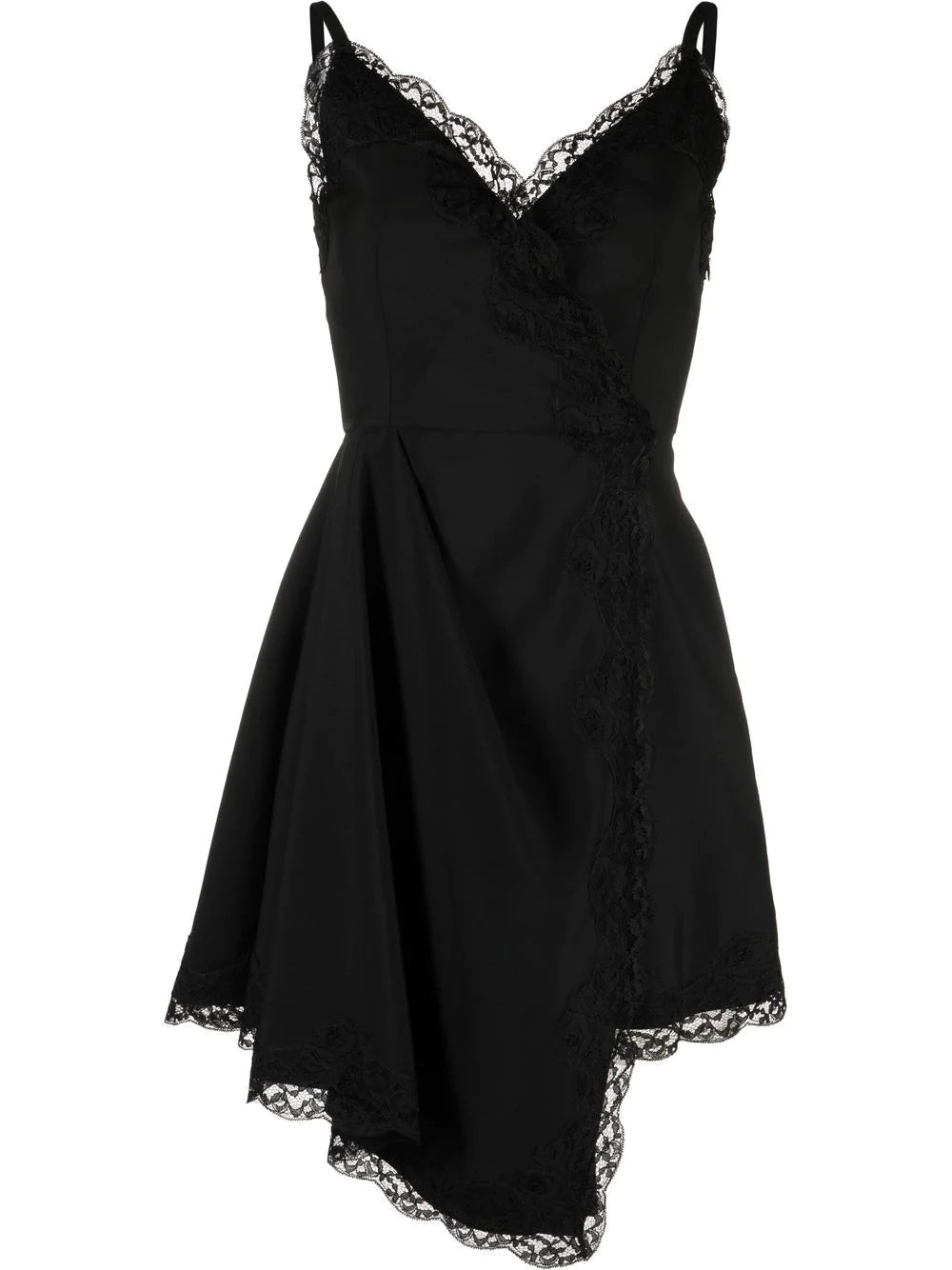 Alexander McQueen  lace-trim asymmetric mini dress
