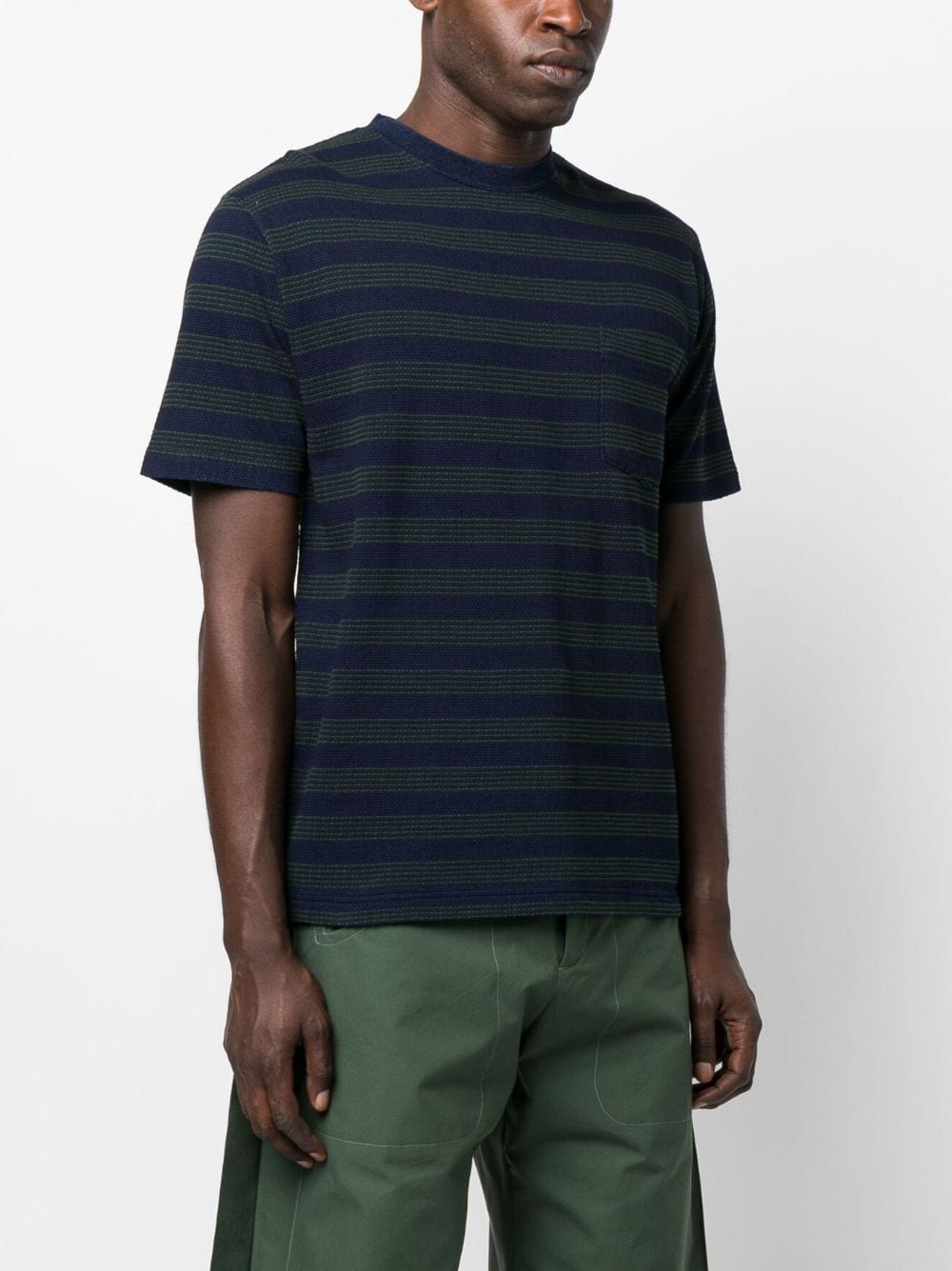 BEAMS PLUS  striped cotton T-shirt