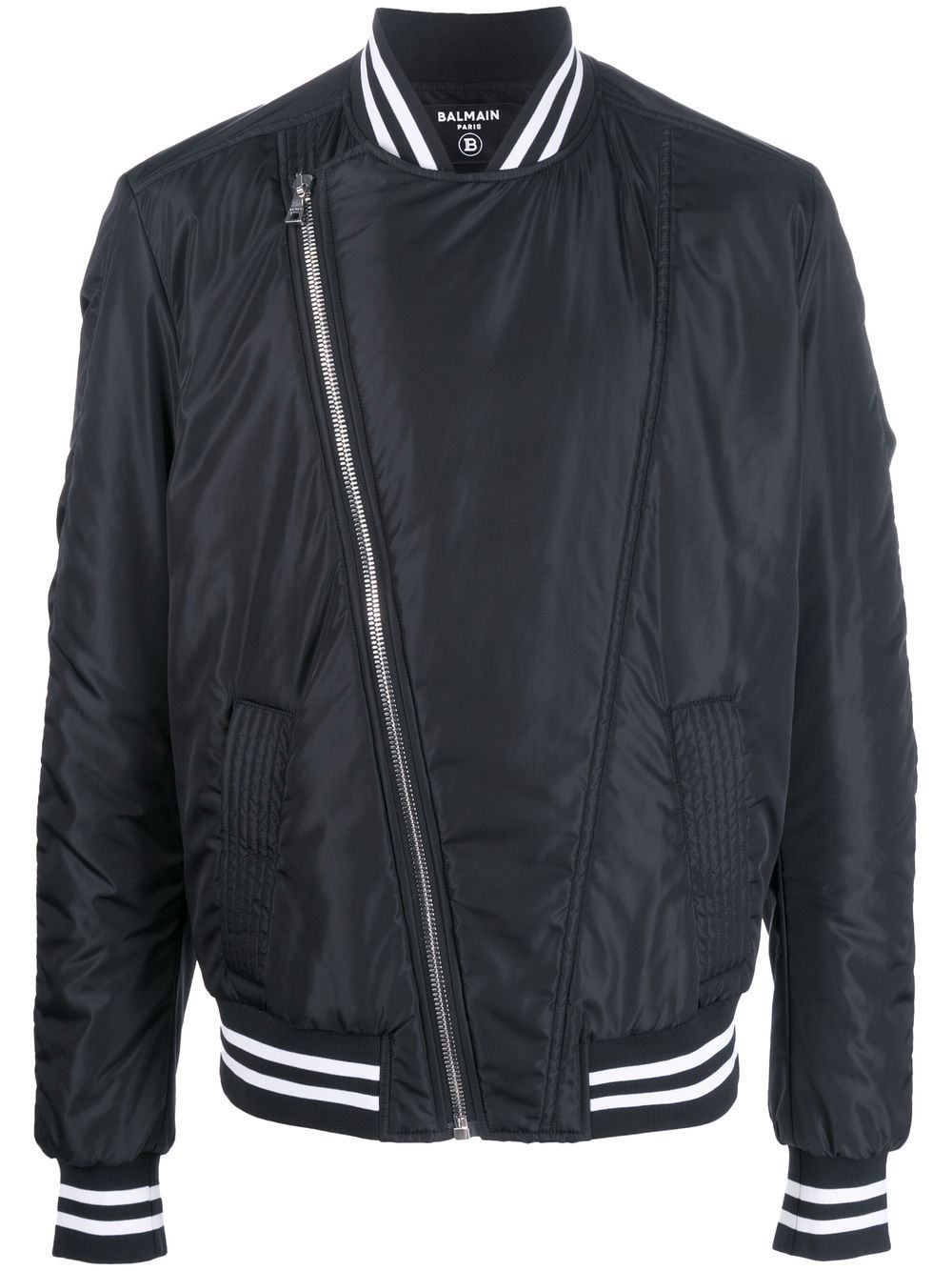 Balmain logo-print bomber jacket