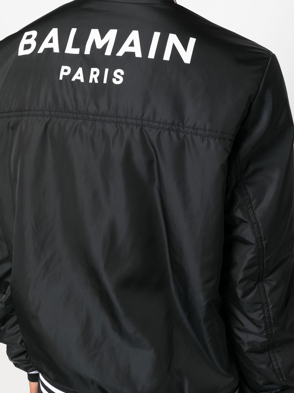 Balmain logo-print bomber jacket