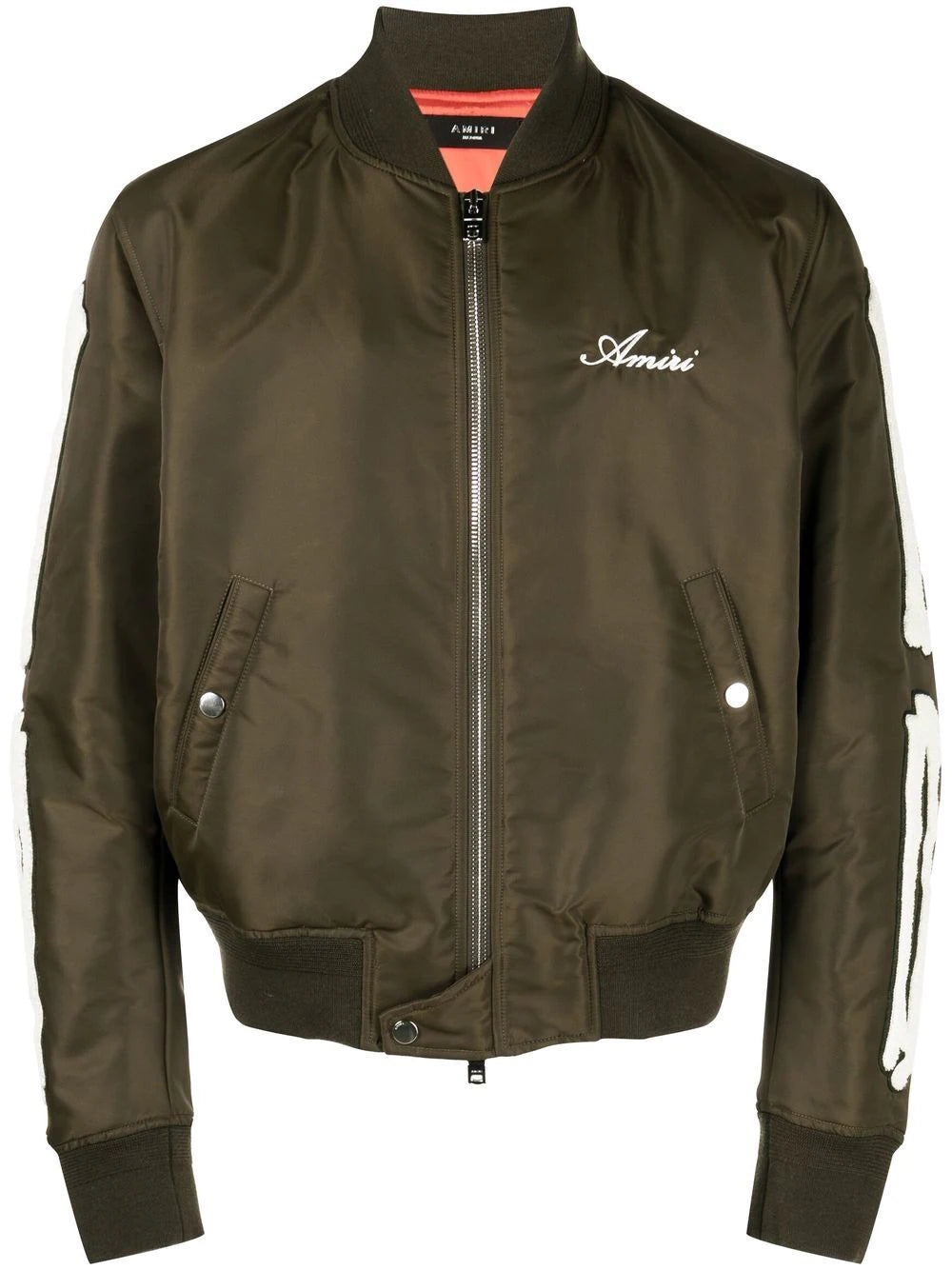 AMIRI  Bones appliqué logo-embroidered bomber jacket