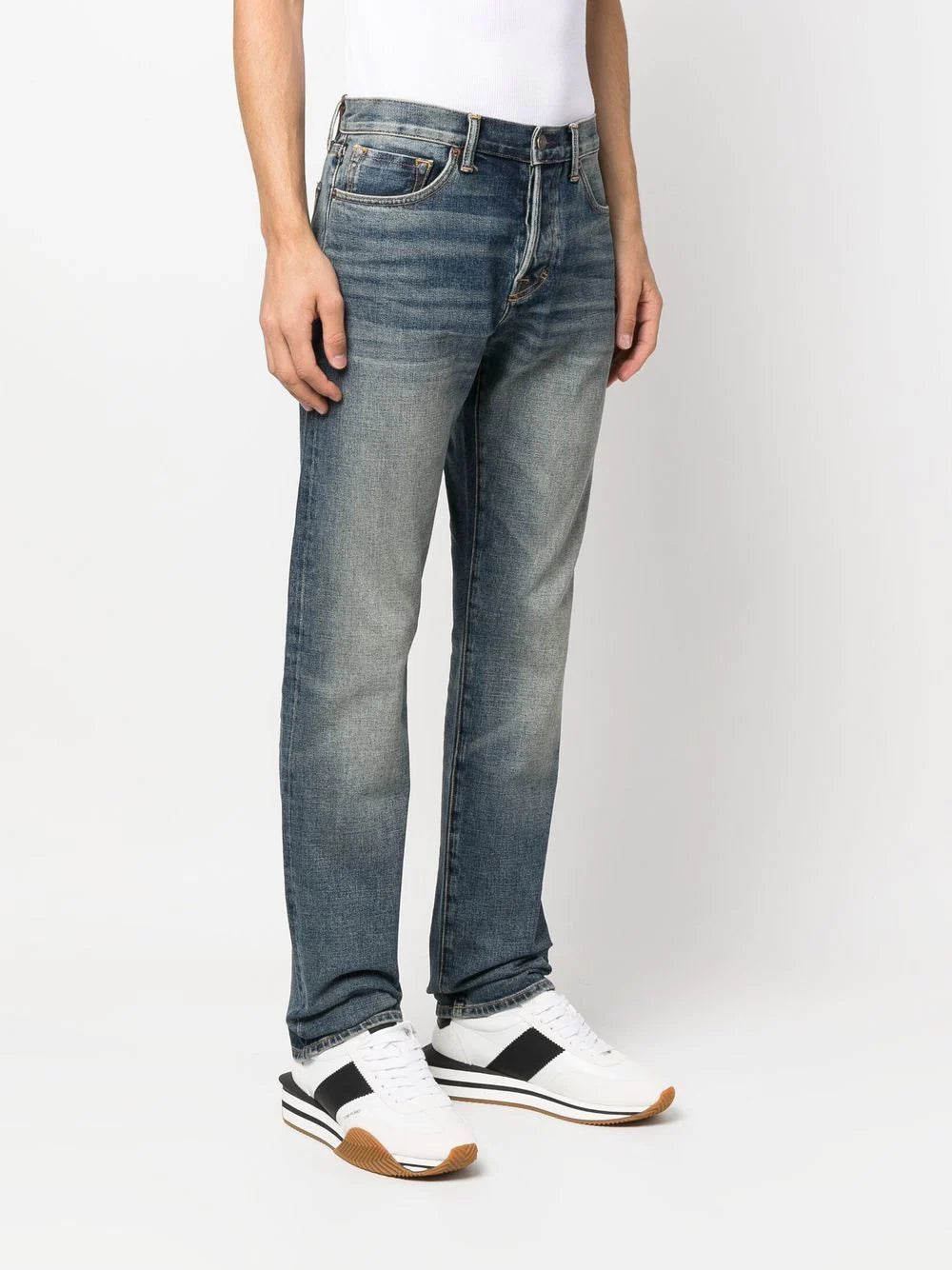 Tom Ford stonewash straight-leg jeans