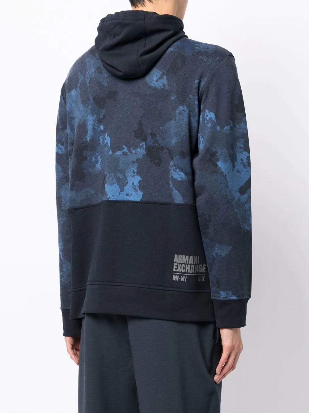 Armani Exchange logo-print long-sleeve hoodie
