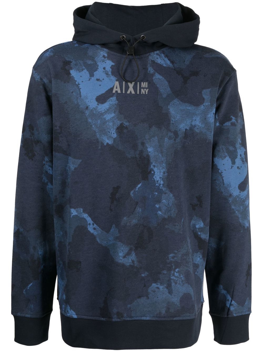 Armani Exchange  logo-print long-sleeve hoodie