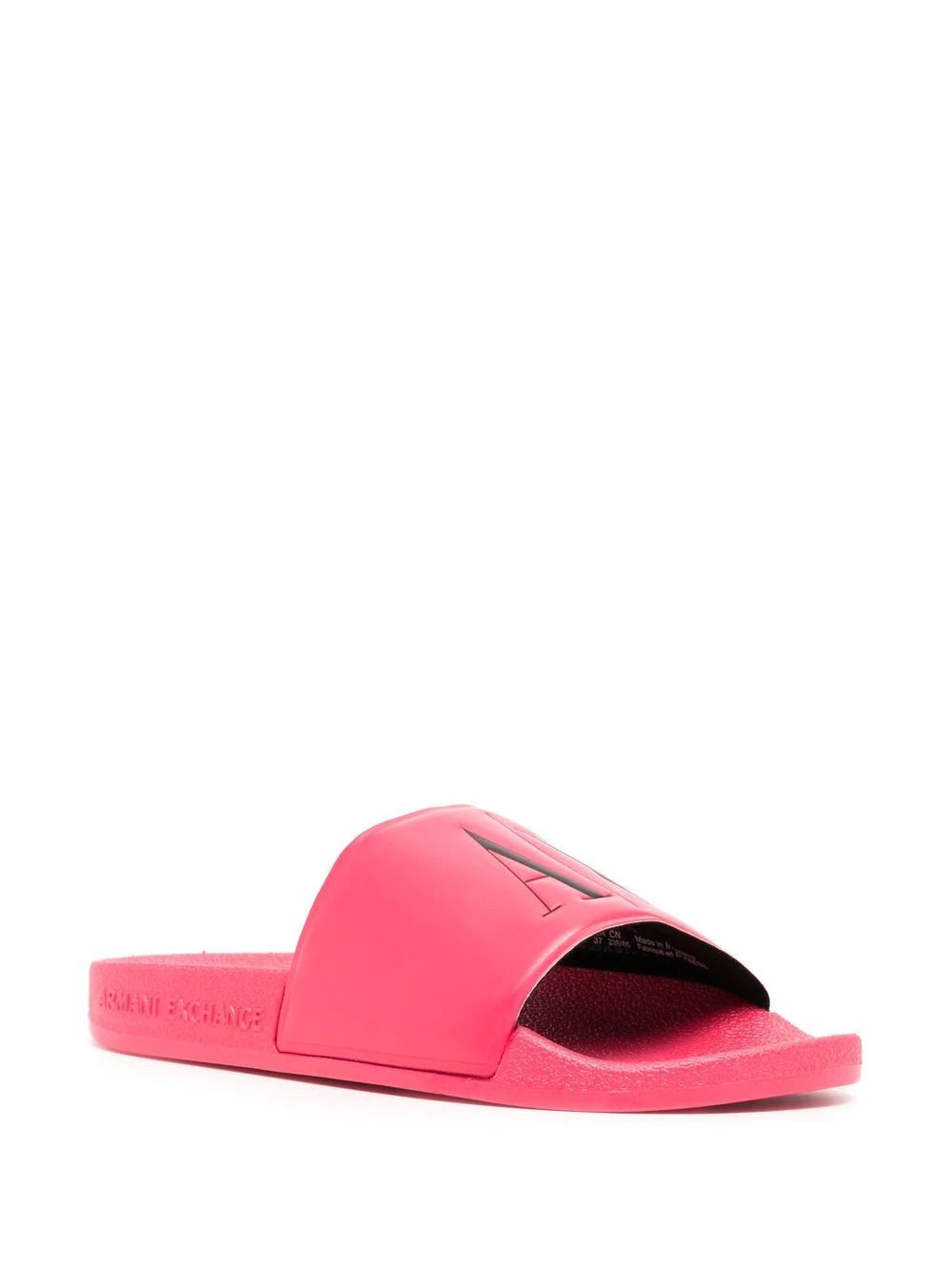 Armani Exchange  debossed-logo flat slides