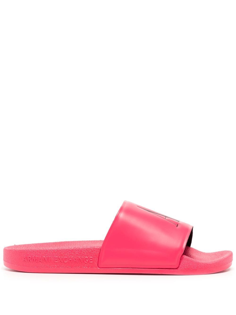 Armani Exchange  debossed-logo flat slides