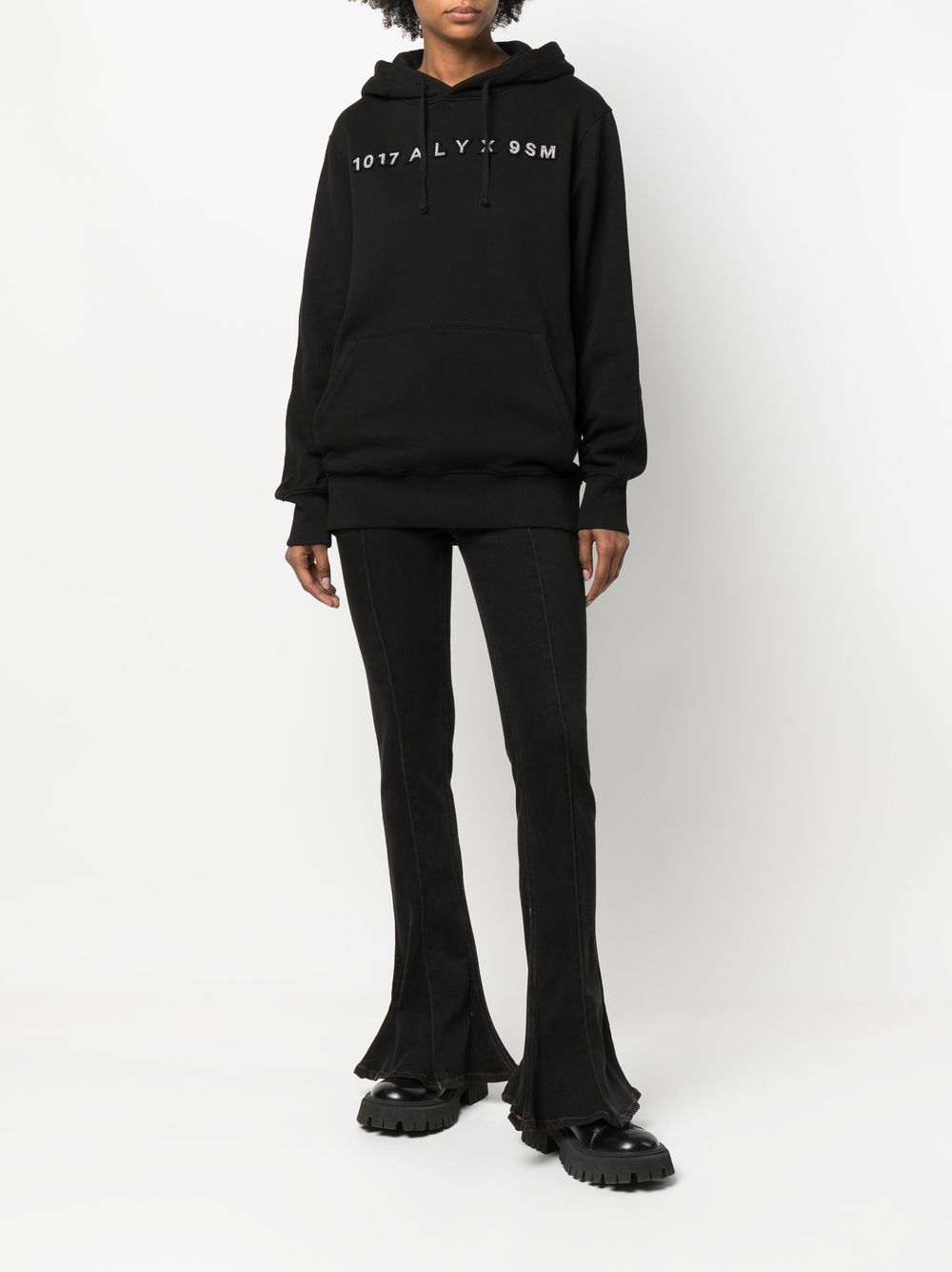 1017 ALYX 9SM  studded-logo detail hoodie