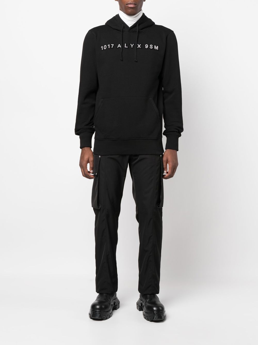 1017 ALYX 9SM  studded-logo detail hoodie