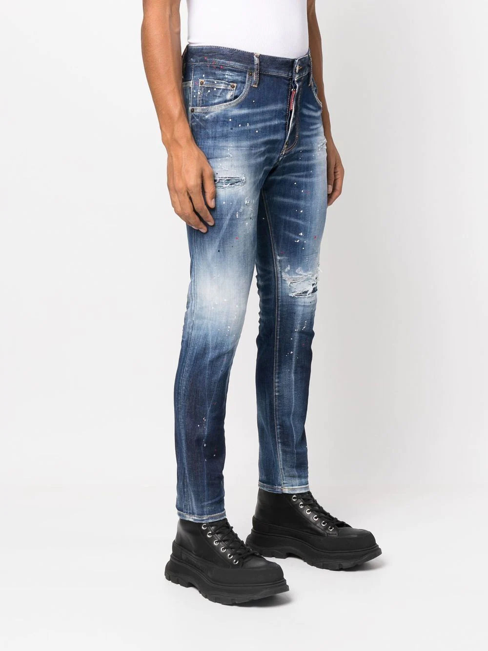 Dsquared2 distressed slim-cut jeans