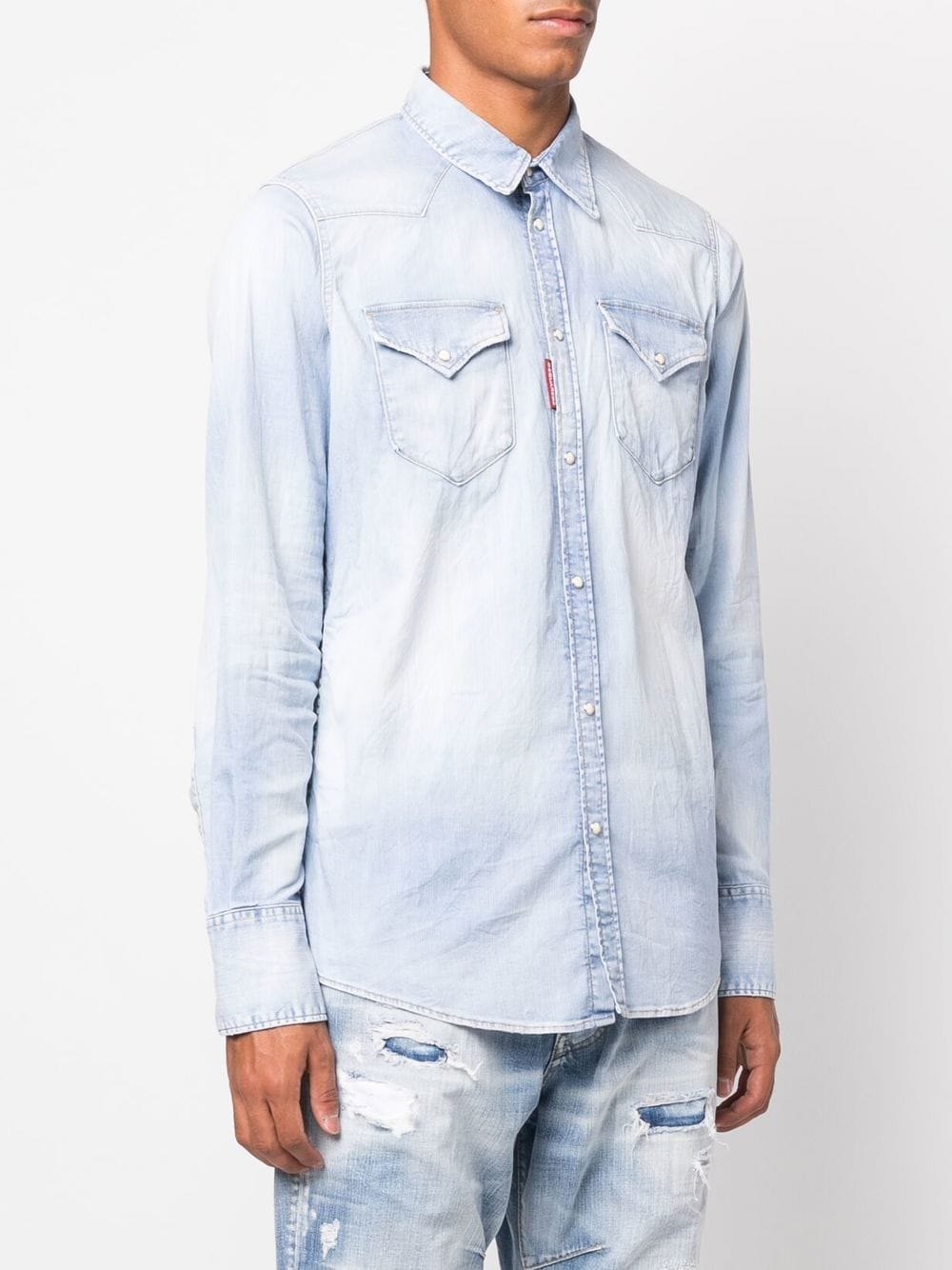 Dsquared2 logo-tag denim shirt