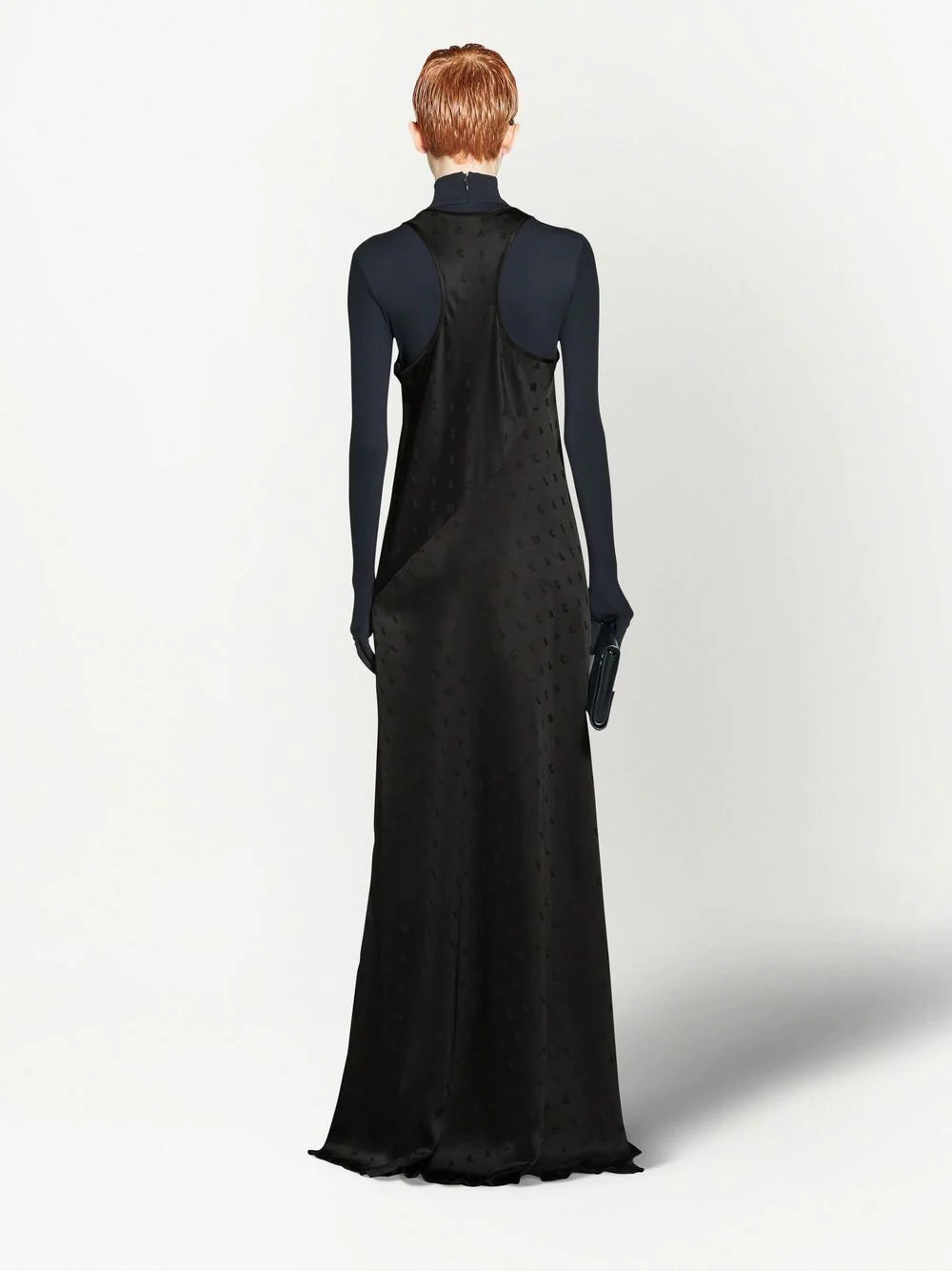 Balenciaga  logo-print racerback gown