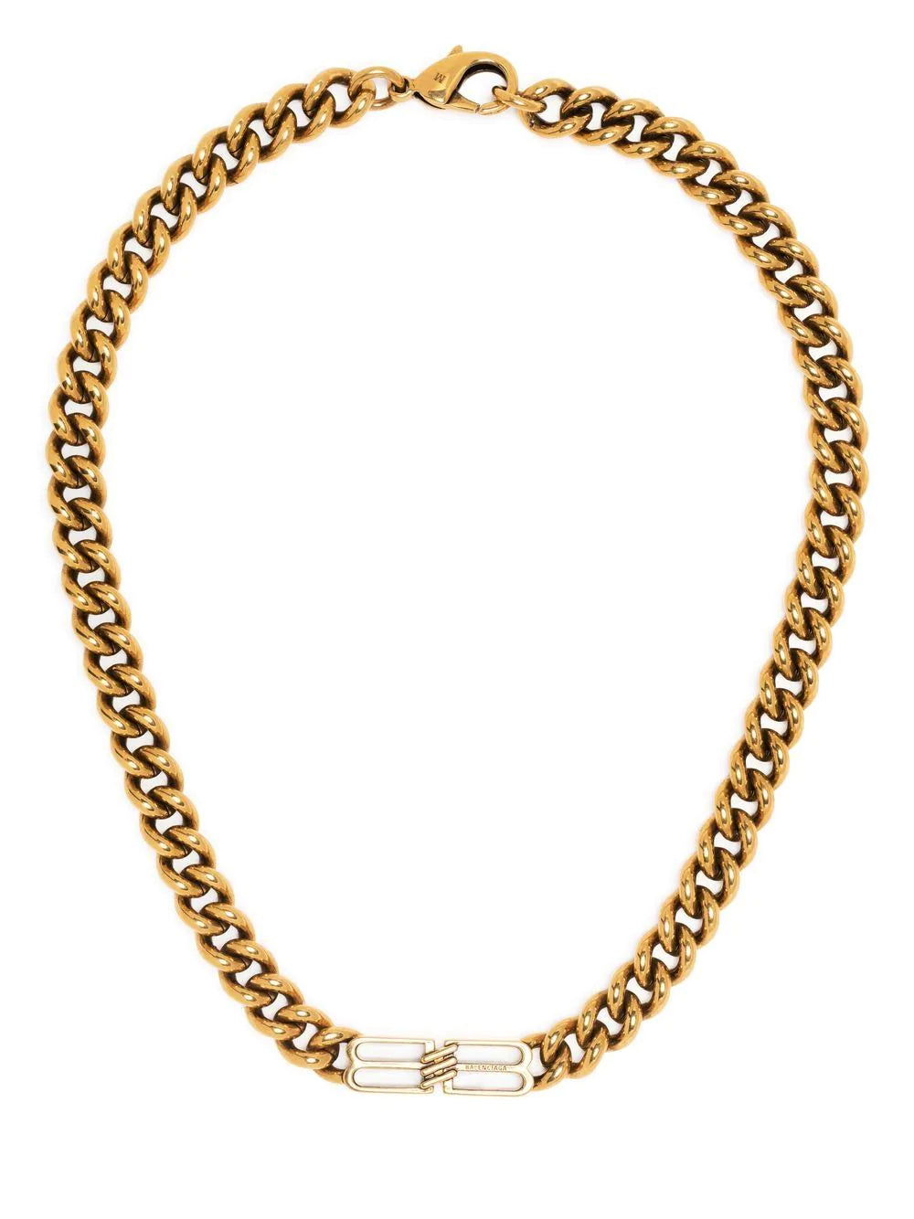 Balenciaga  BB-Icon curb chain necklace