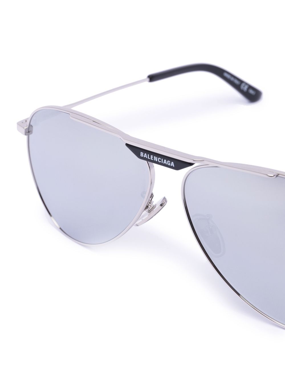 Balenciaga Eyewear logo-tag pilot-frame sunglasses