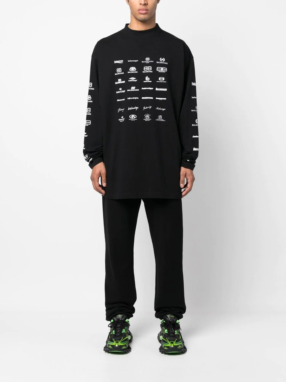 Balenciaga  logo-print long-sleeve sweatshirt