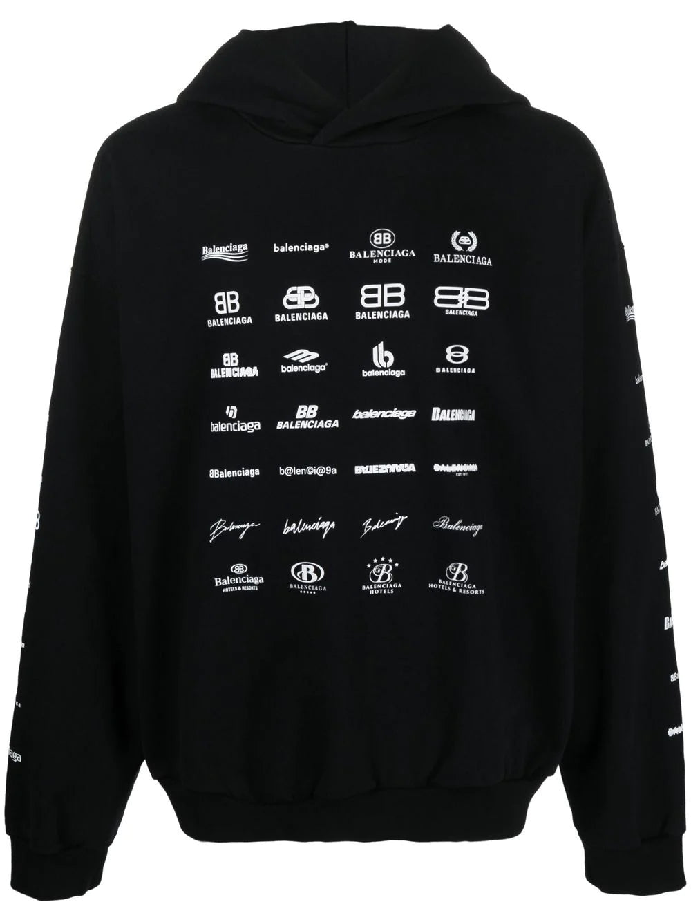 Balenciaga  logo-print long-sleeve hoodie