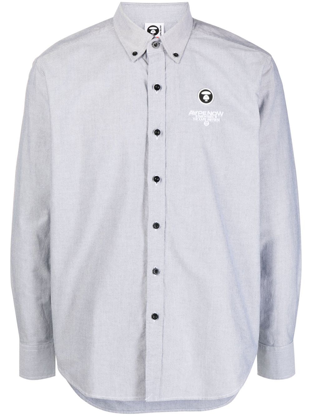 AAPE BY *A BATHING APE®  logo-patch long-sleeved shirt