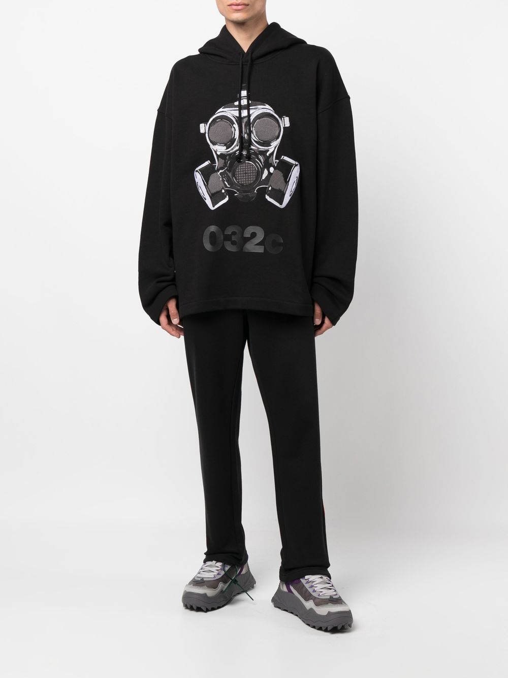 032c  graphic-print drop-shoulder hoodie