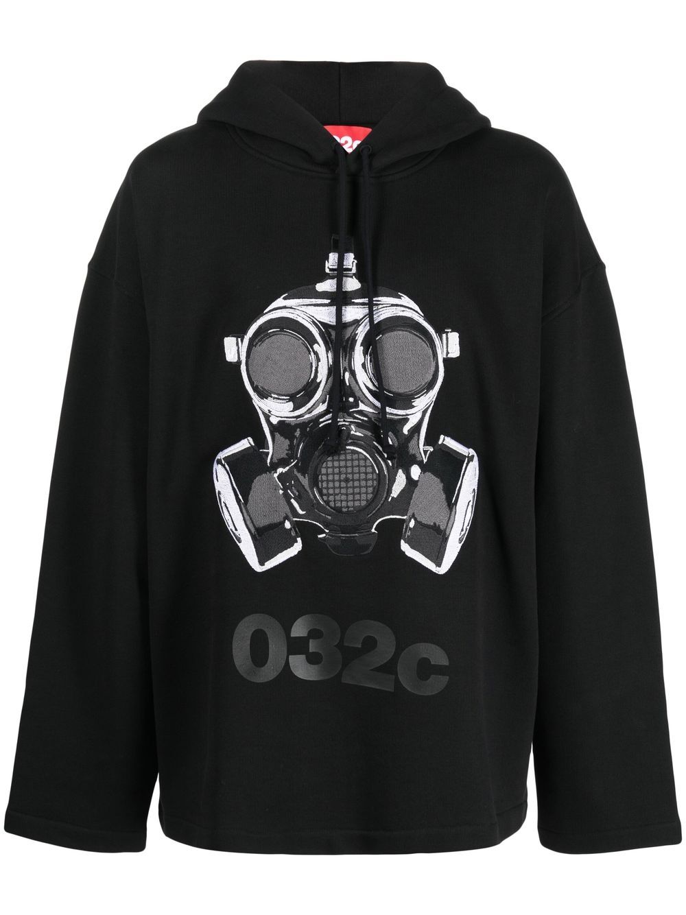 032c  graphic-print drop-shoulder hoodie