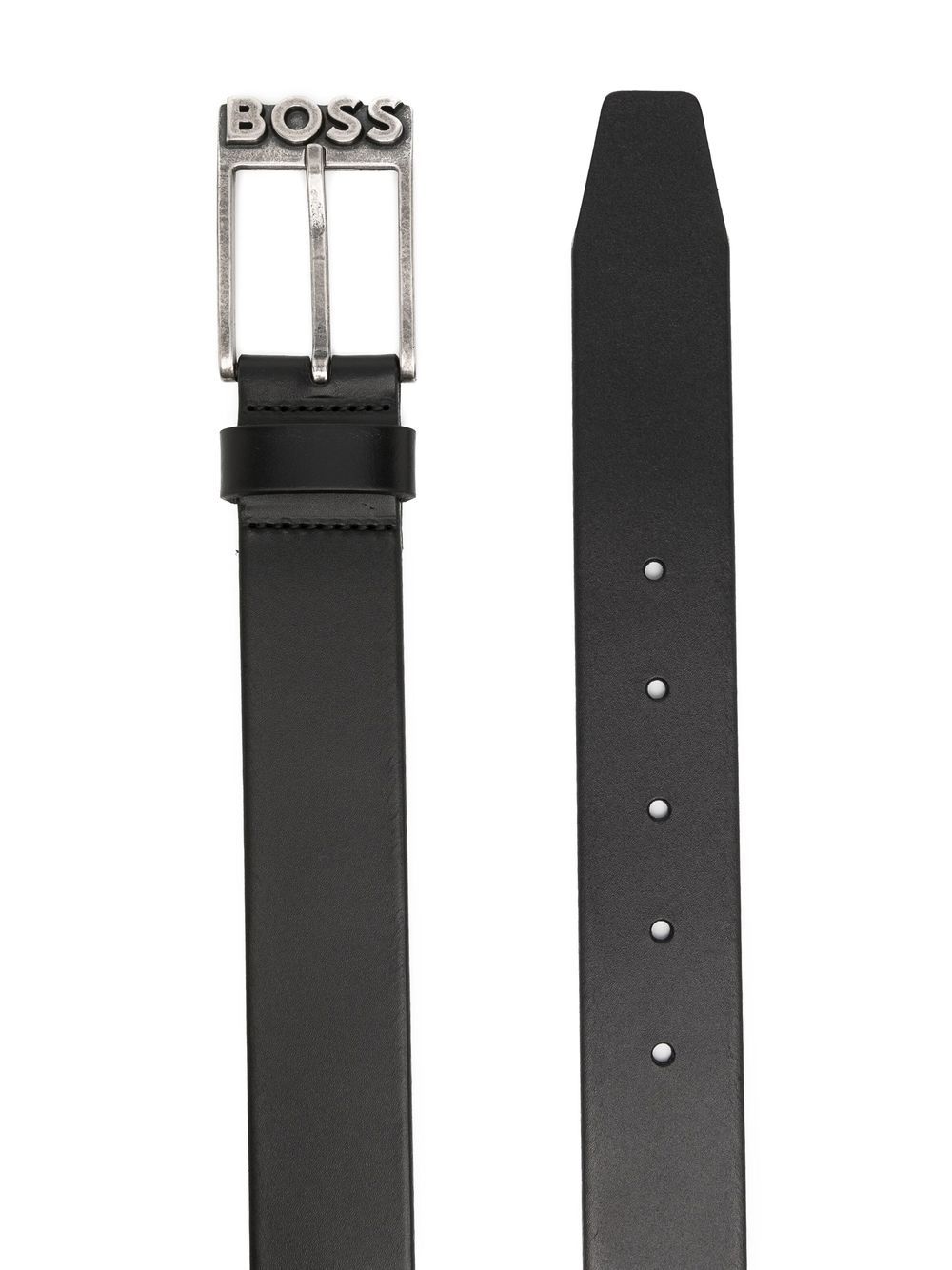 Balmain logo-buckle leather belt