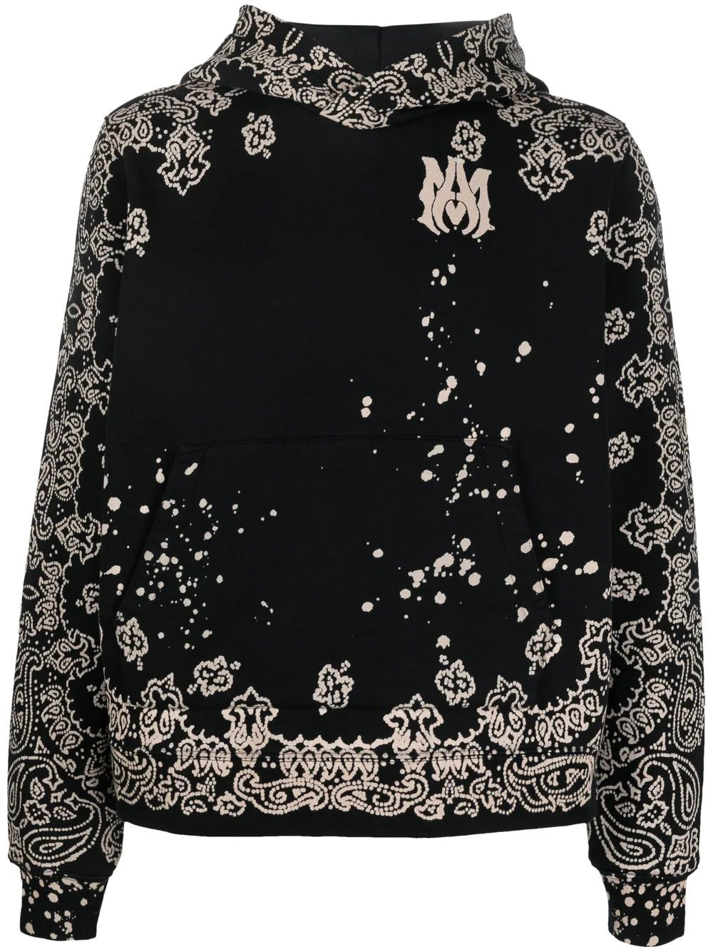 AMIRI  logo-embroidered bandana-print hoodie