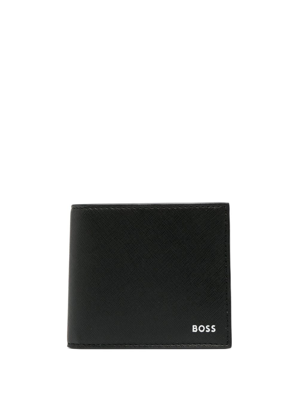 BOSS  logo-print Zair-stripe wallet