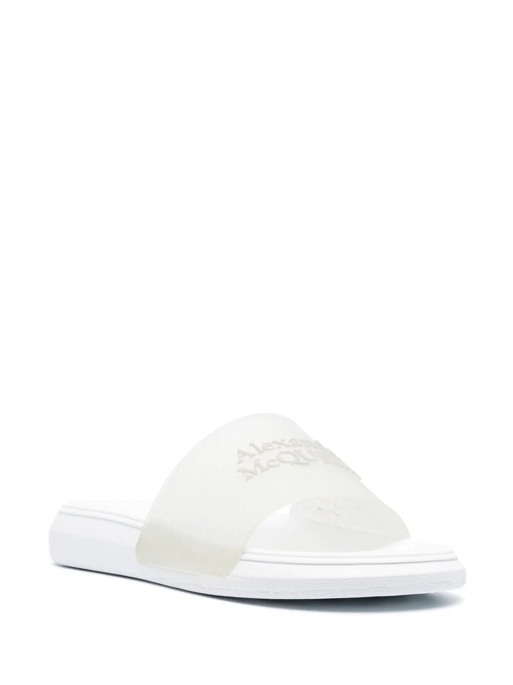 Alexander McQueen  logo embossed slides