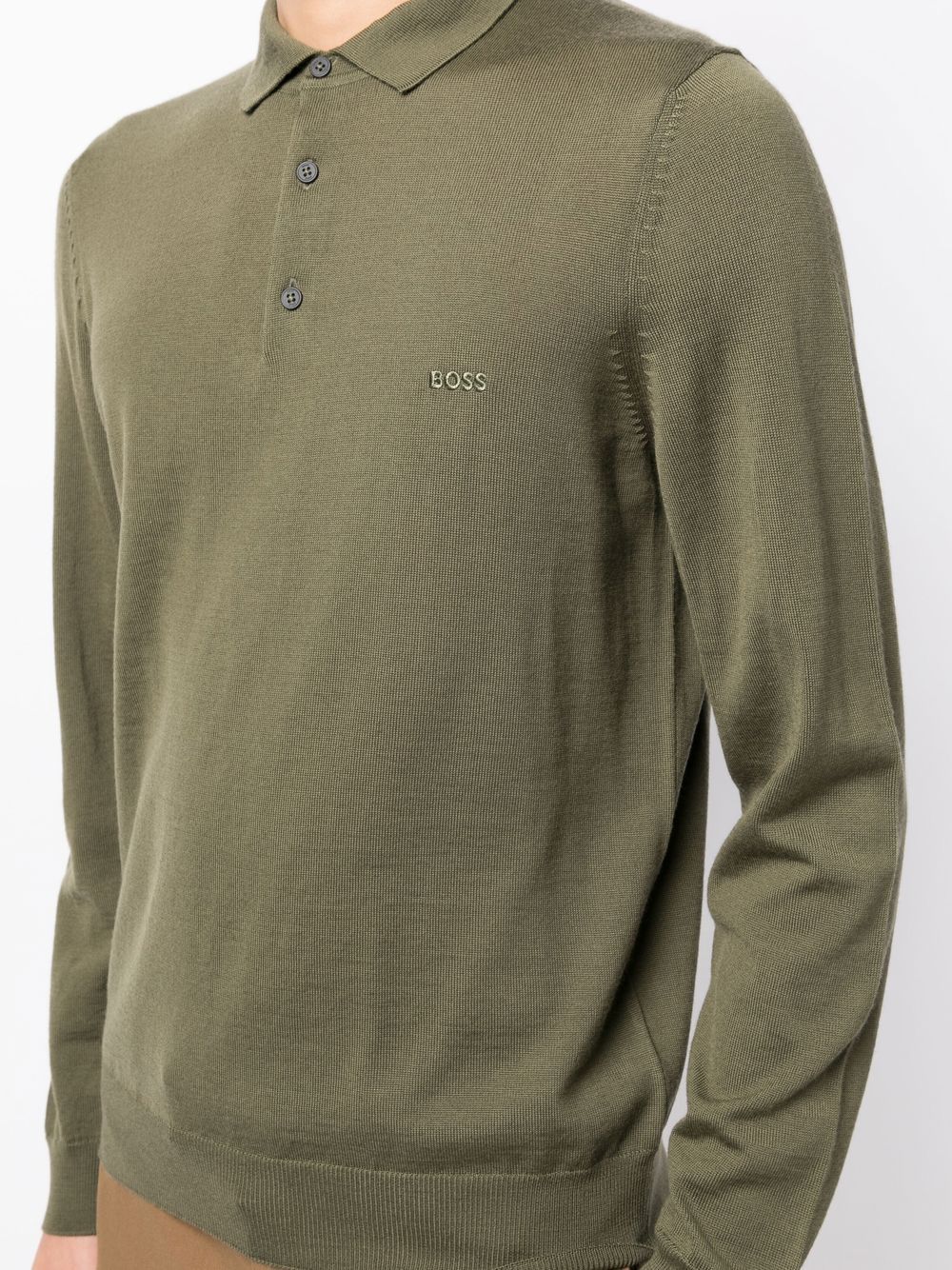 BOSS  virgin wool polo shirt