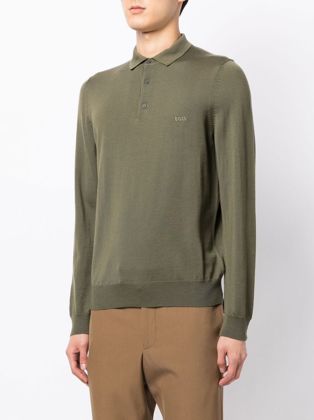 BOSS  virgin wool polo shirt
