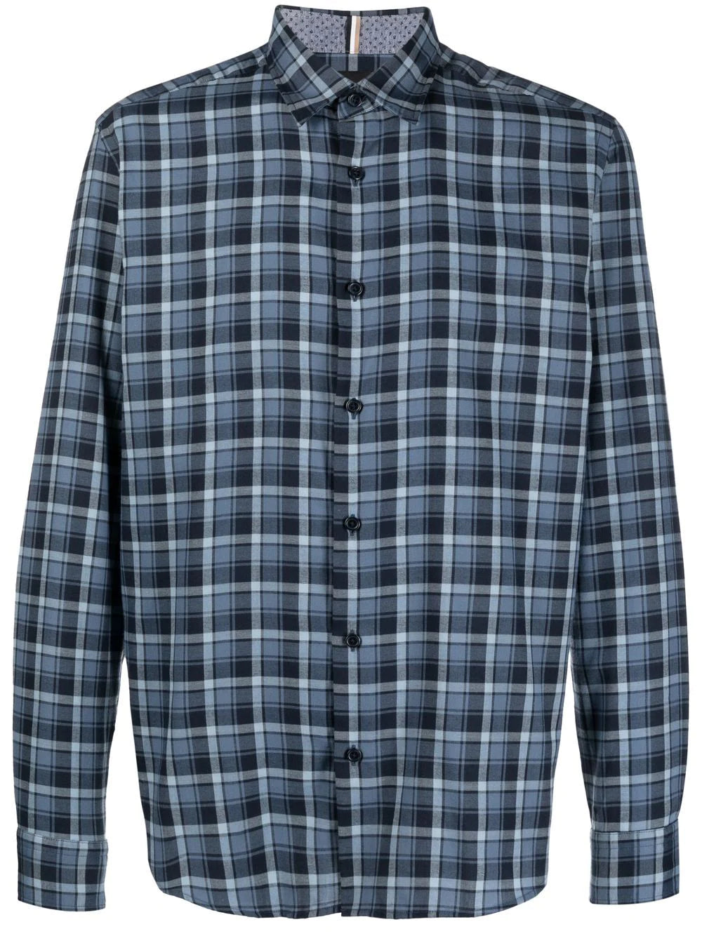Boss long-sleeve plaid-check shirt