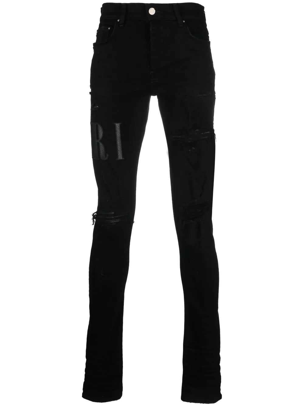 AMIRI  logo-embroidered skinny jeans