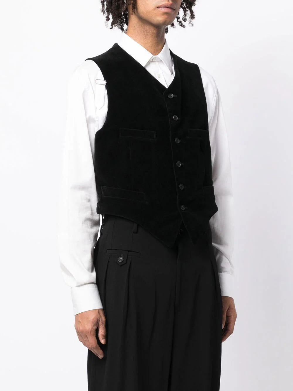 Yohji Yamamoto V-neck button-up waistcoat