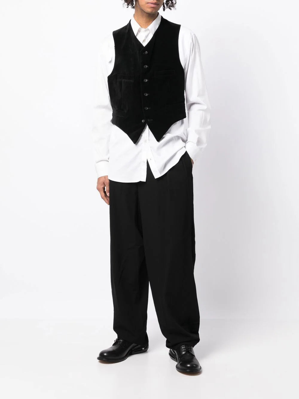 Yohji Yamamoto V-neck button-up waistcoat